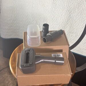 Gray Pet Grooming Brush Attachment